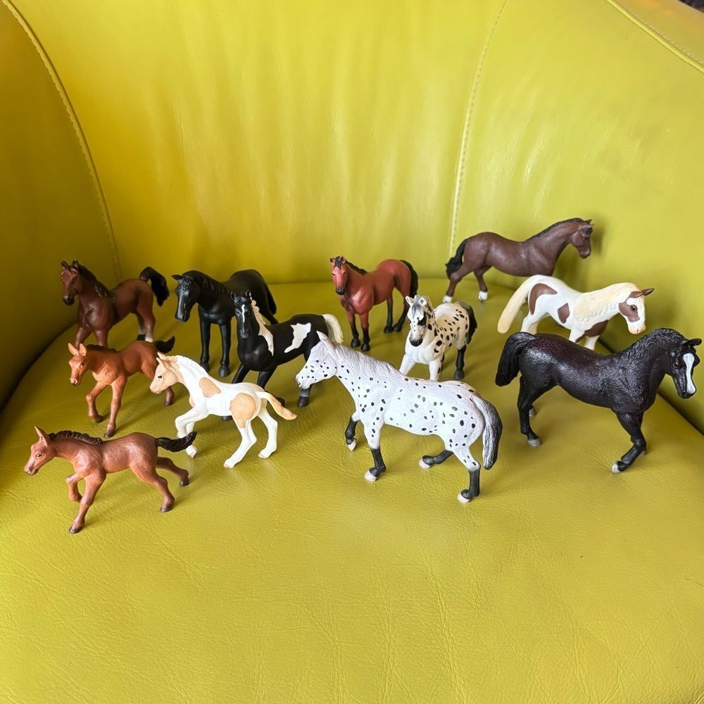 Schleich Mojo Terra Battat Mini Horse Figurines Lot Appaloosa Foal Farm Animals